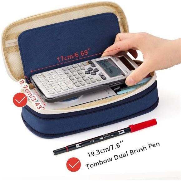 Big Capacity Pencil PenCase Office College School Large Storage HighCapacity Bag - Picture 5 of 6